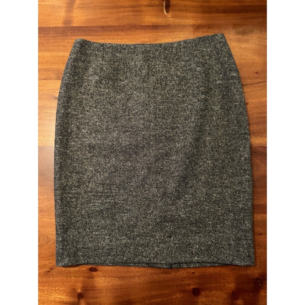 ESCADA Grey Tweed Wool Blend Straight Pencil Skirt Size 40 / US 10